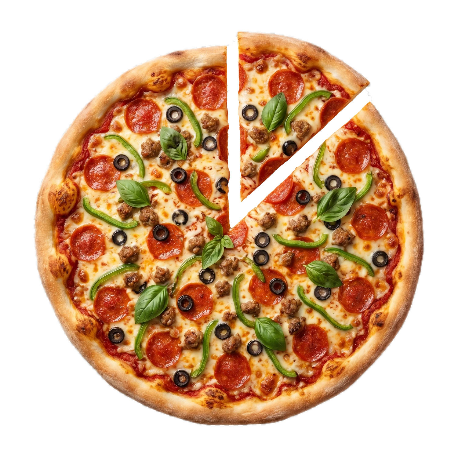 AJ's hand-built New York supreme pizza, fresh from the oven