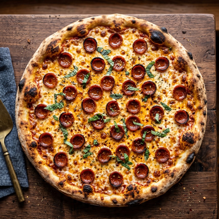 The 24-inch Goliath, a giant New York pepperoni pizza